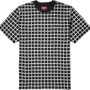Supreme Grid Jacquard S/S Top (Black) XL